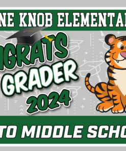 Pine Knob Elementary School 5th grade grad yard sign - 24"x18"